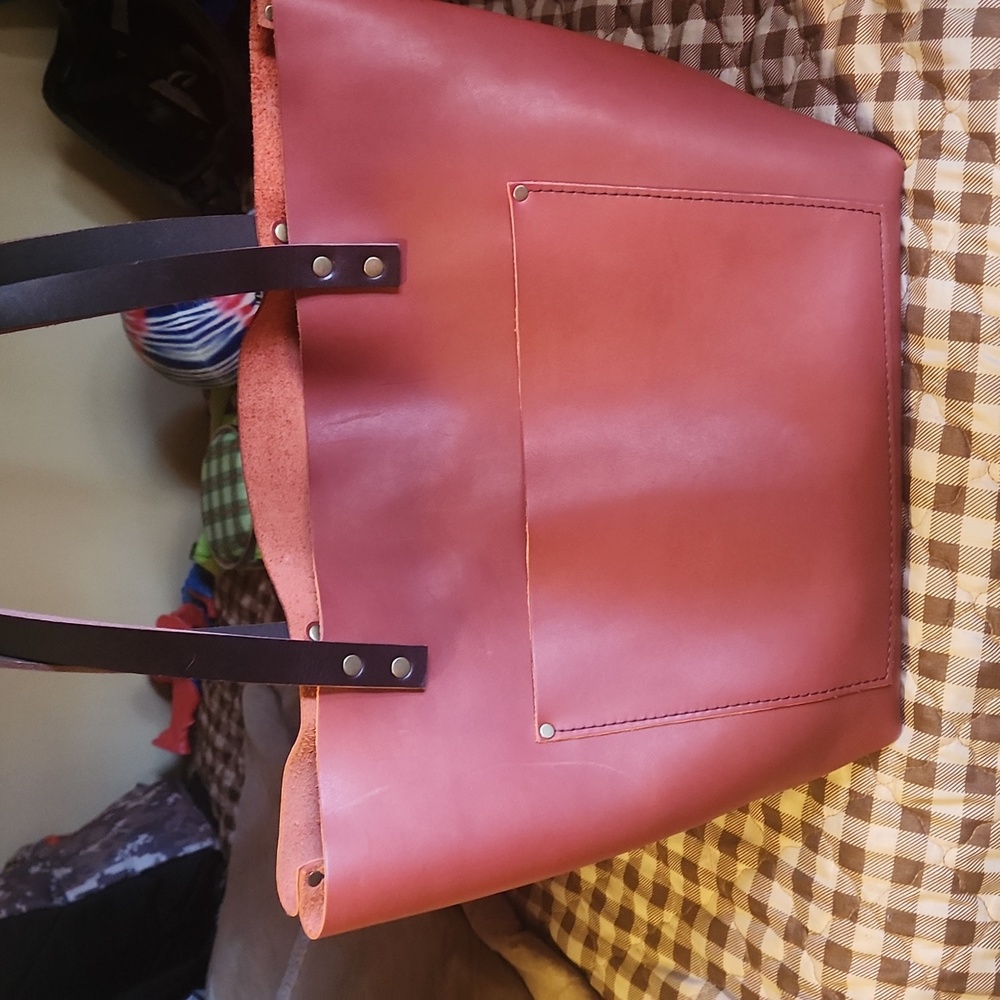 Leather tote